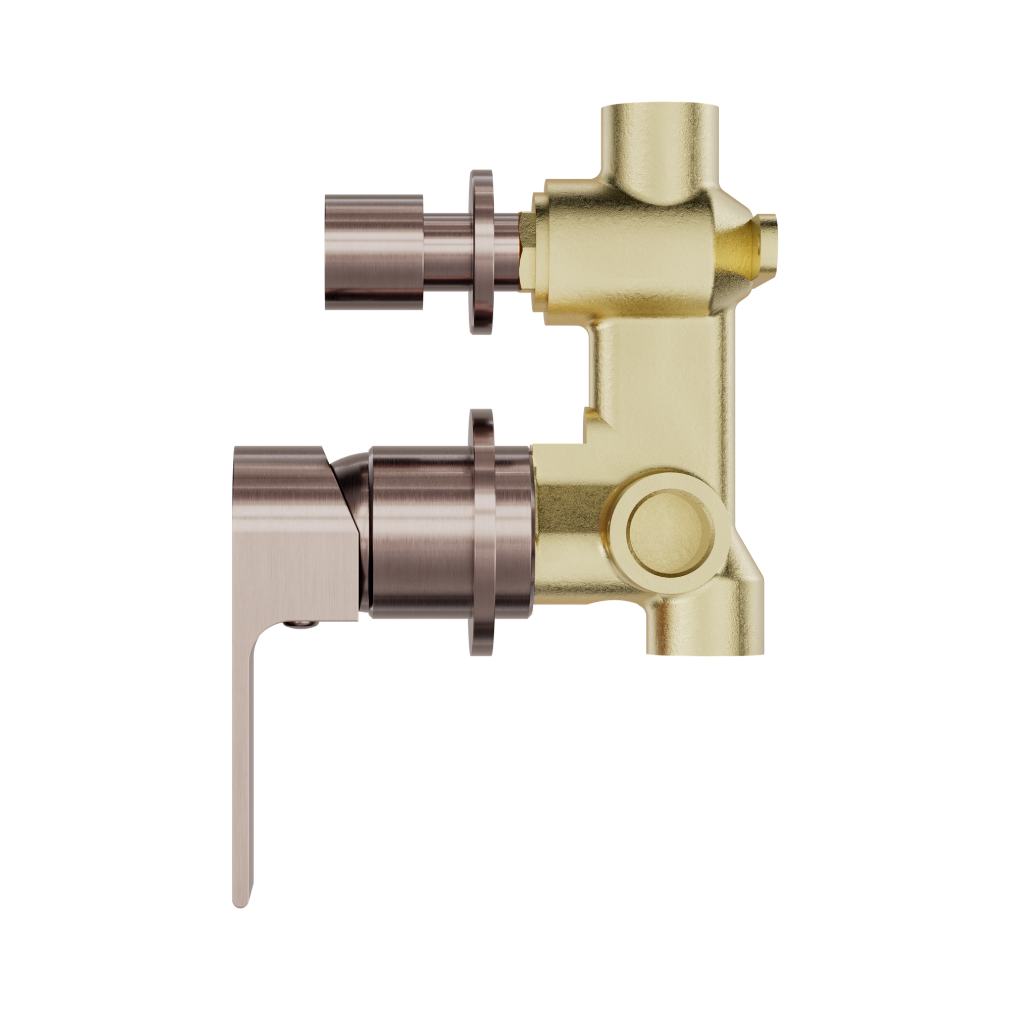 Nero Bianca Diverter Mixer Separate Back Plate, Brushed Bronze