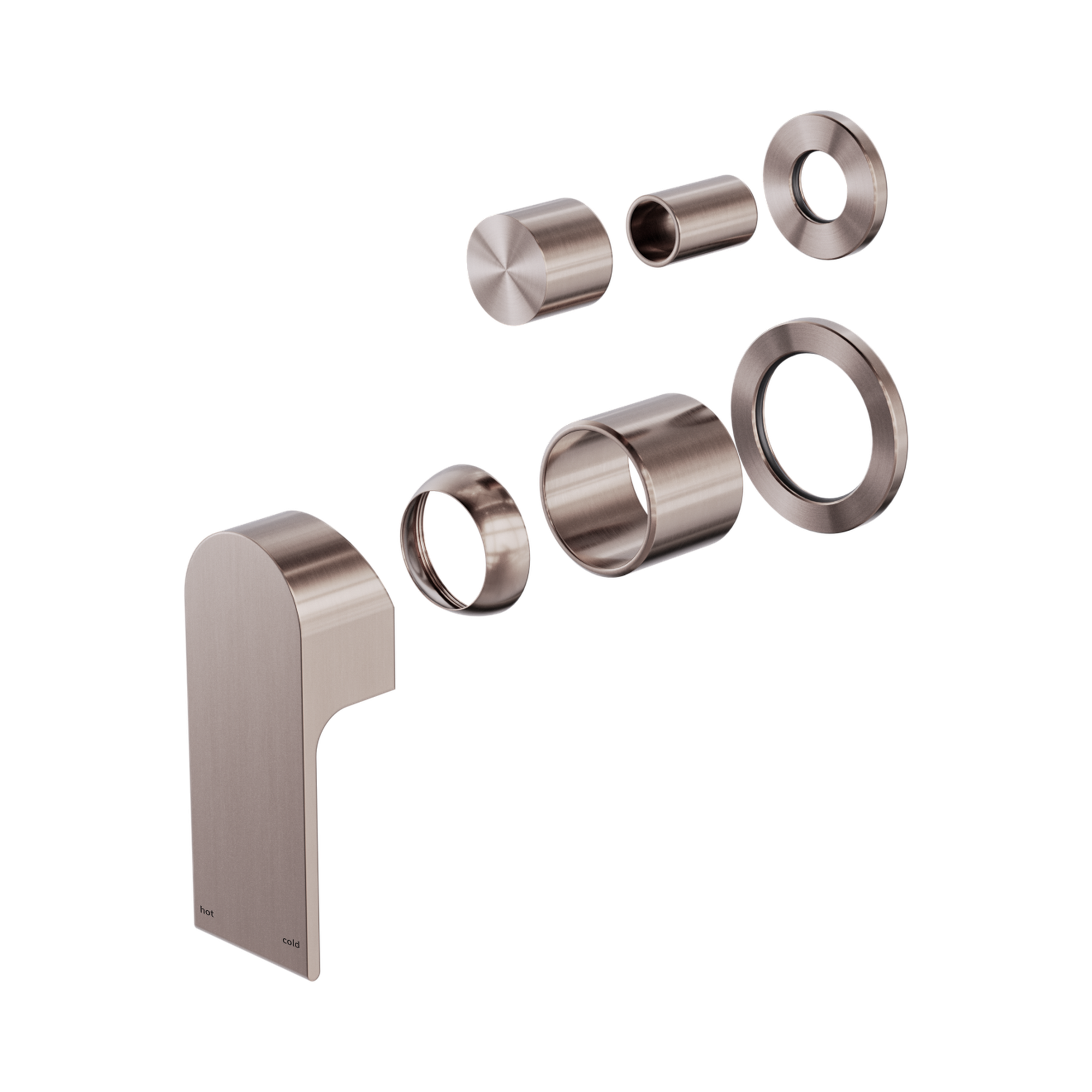 Nero Bianca Diverter Mixer Separate Back Plate Trim Kits Only, Brushed Bronze