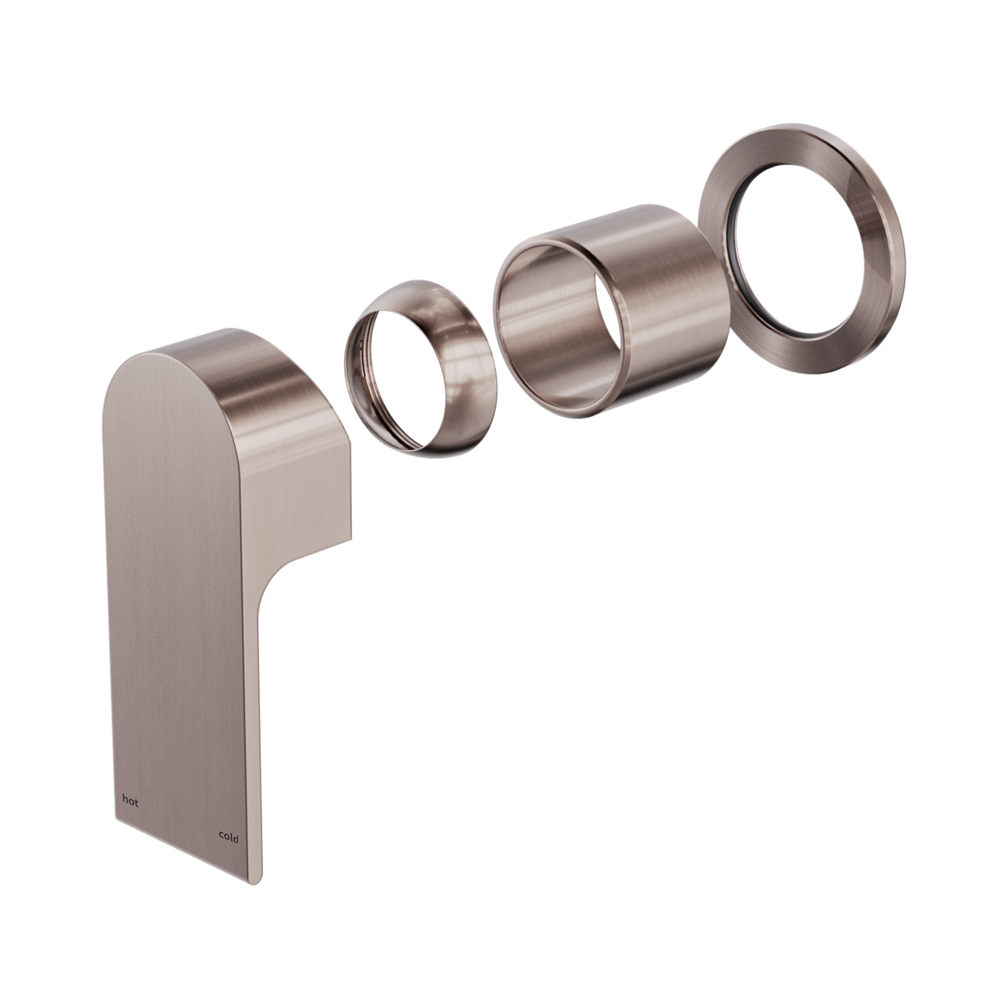 Nero Bianca Wall/Shower Mixer 60mm Plate Trim Kits Only, Brushed Bronze