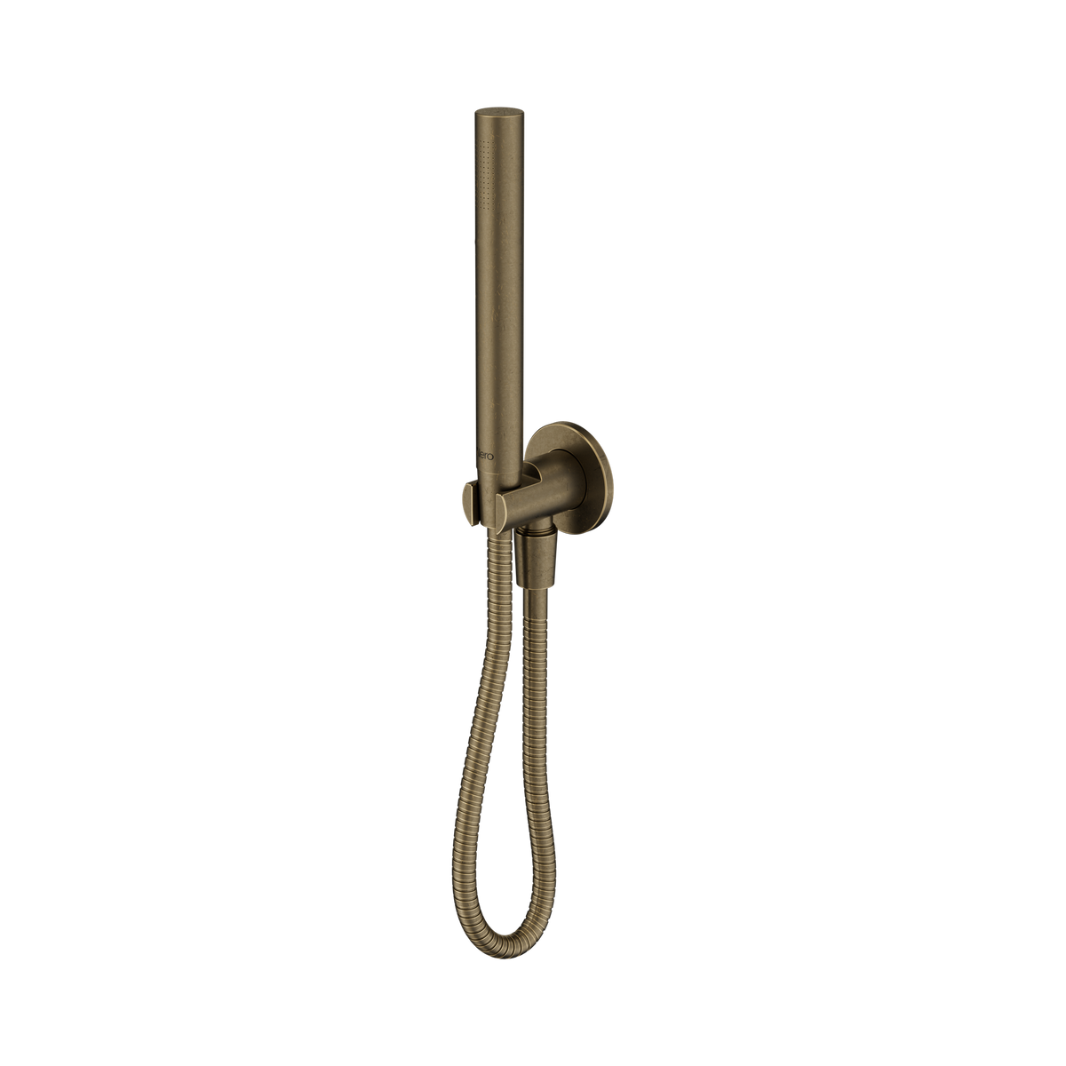 Nero Slim Shower On Bracket II, Tumbled Antique Brass