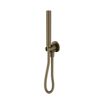 Nero Slim Shower On Bracket II, Tumbled Antique Brass