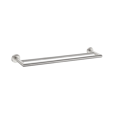 Nero Dolce Double Towel Rail 700mm, Brushed Nickel