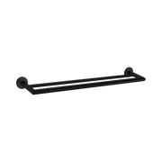 Nero Dolce Double Towel Rail 700mm, Matte Black