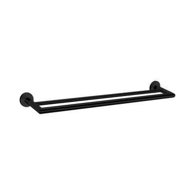 Nero Dolce Double Towel Rail 700mm, Matte Black