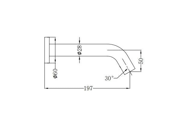 NERO MECCA WALL MOUNT SENSOR TAP BRUSHED NICKEL