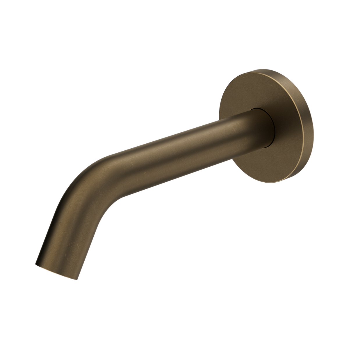Nero Mecca Wall-Mounted Sensor Tap with 80mm Wall Plate, Tumbled Antique Brass