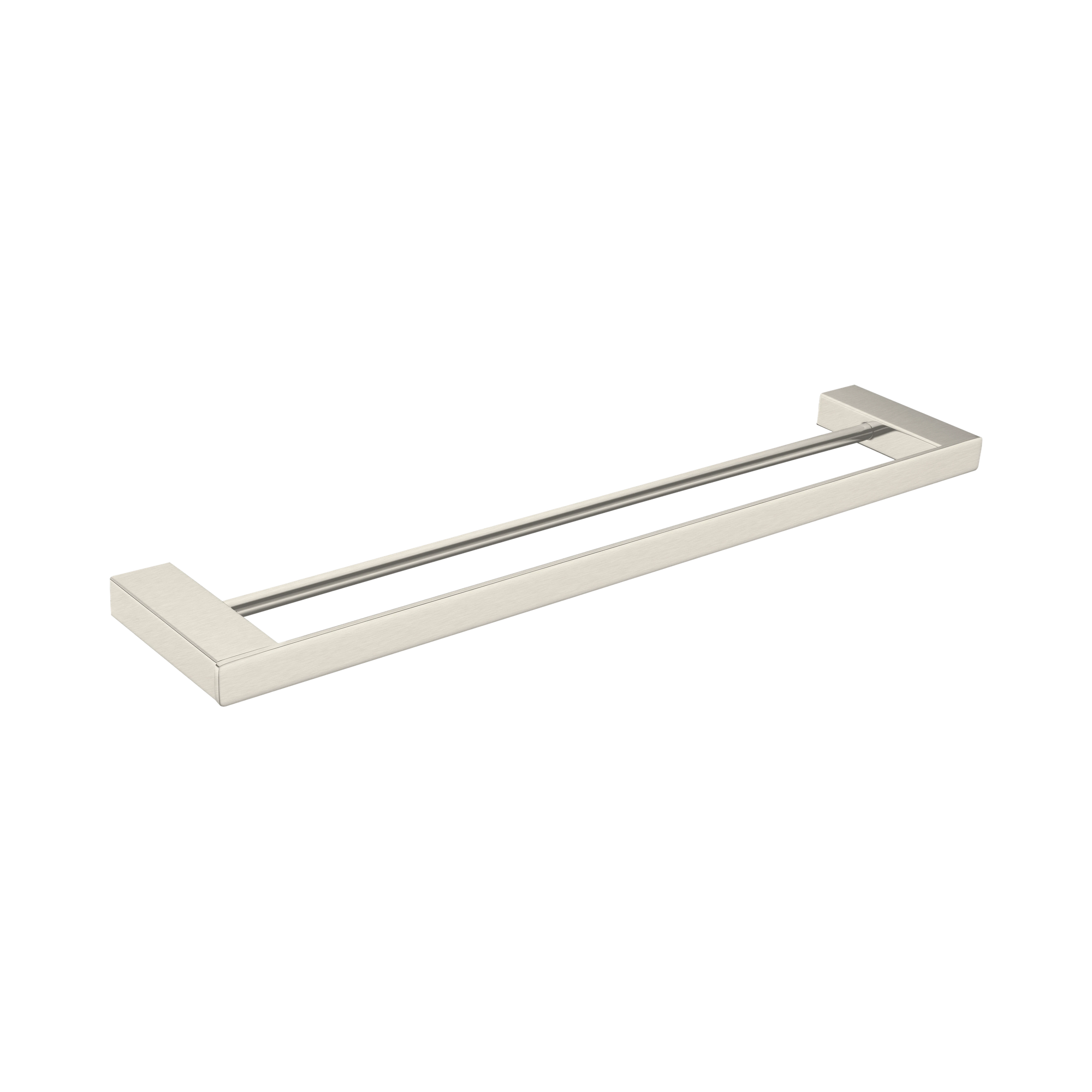 Nero Celia Double Towel Rail 600mm, Brushed Nickel