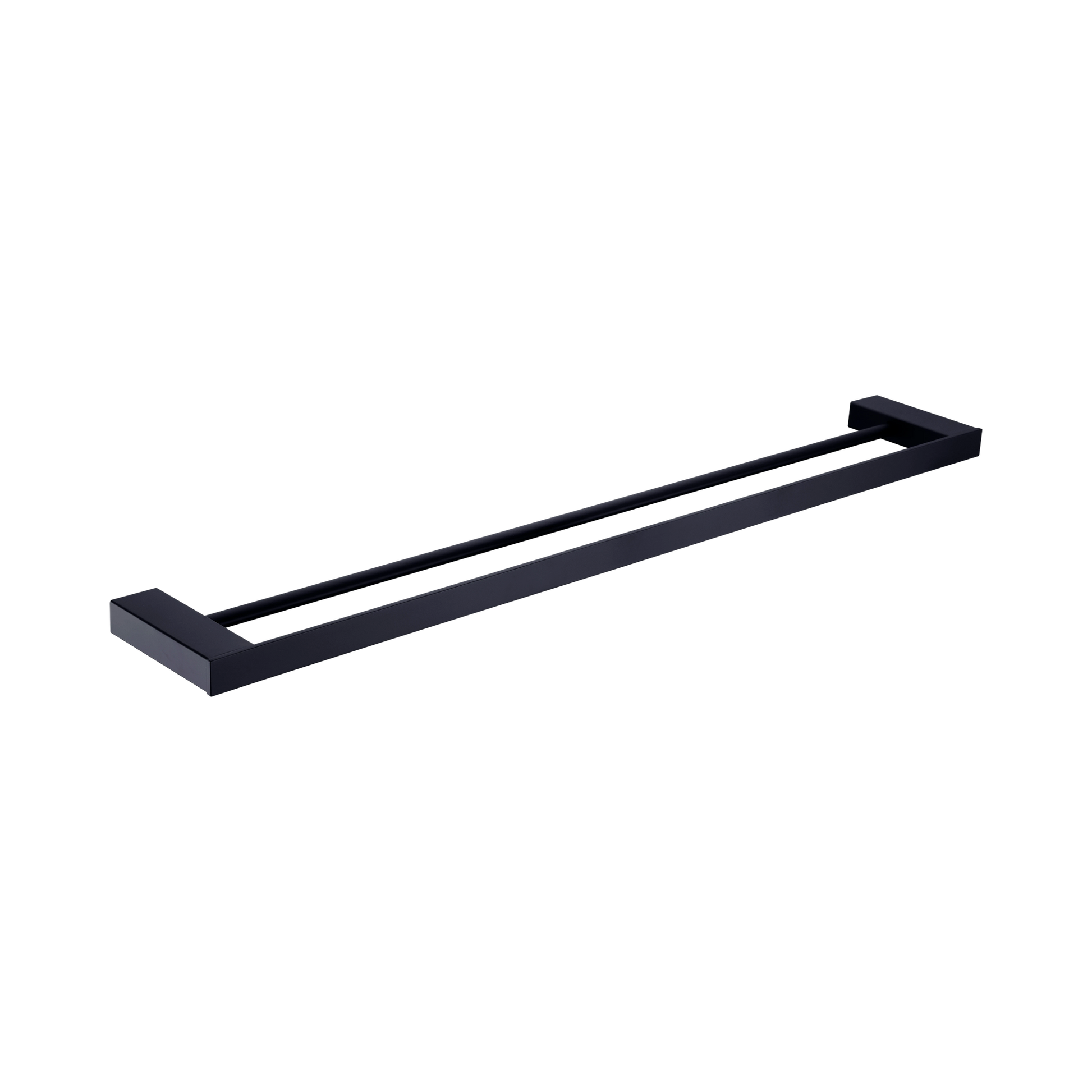 Nero Celia Double Towel Rail 600mm, Matte Black