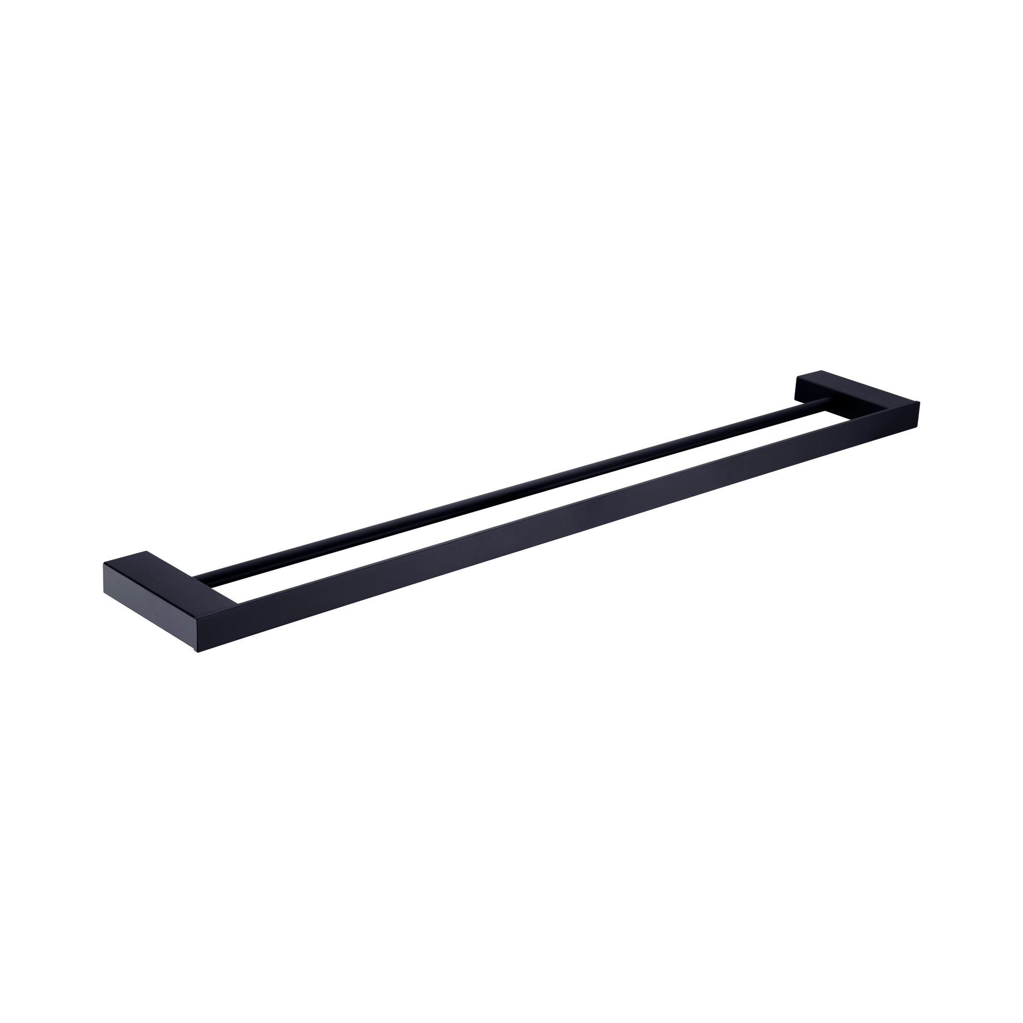 Nero Celia Double Towel Rail 600mm, Matte Black