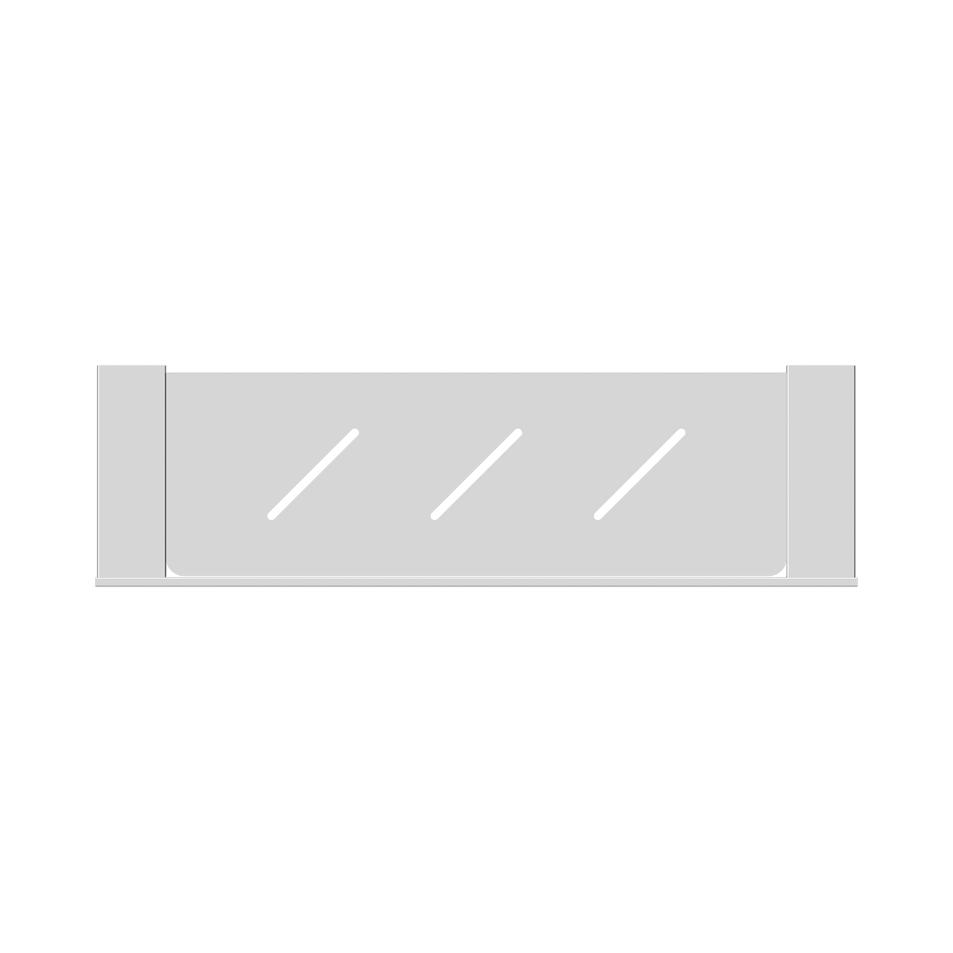 Nero Celia Metal Shelf, Chrome
