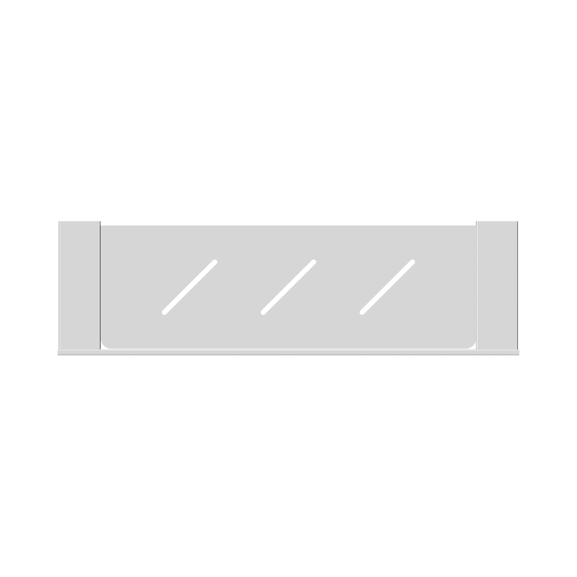 Nero Celia Metal Shelf, Chrome