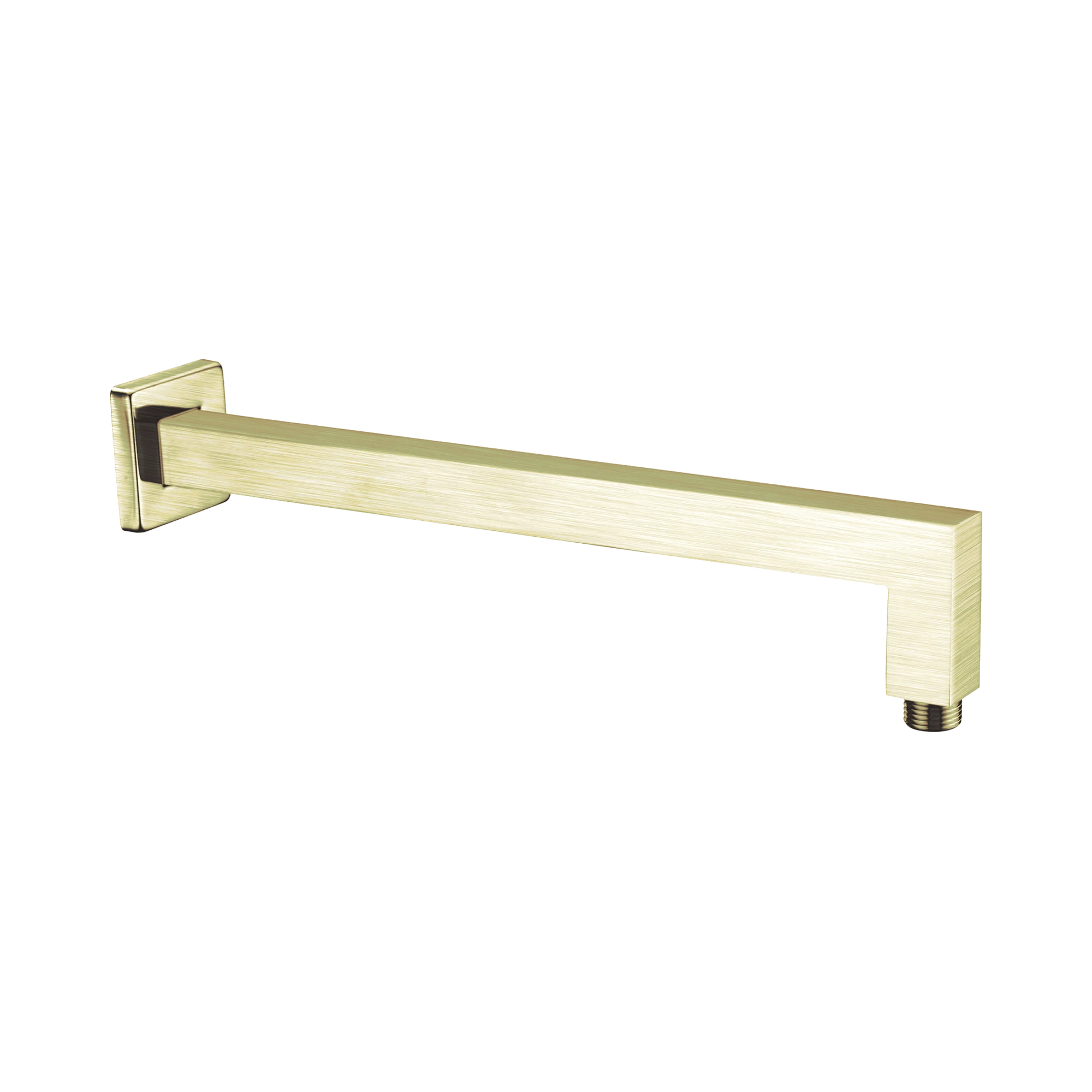 Nero Square Shower Arm, Brushed Gold