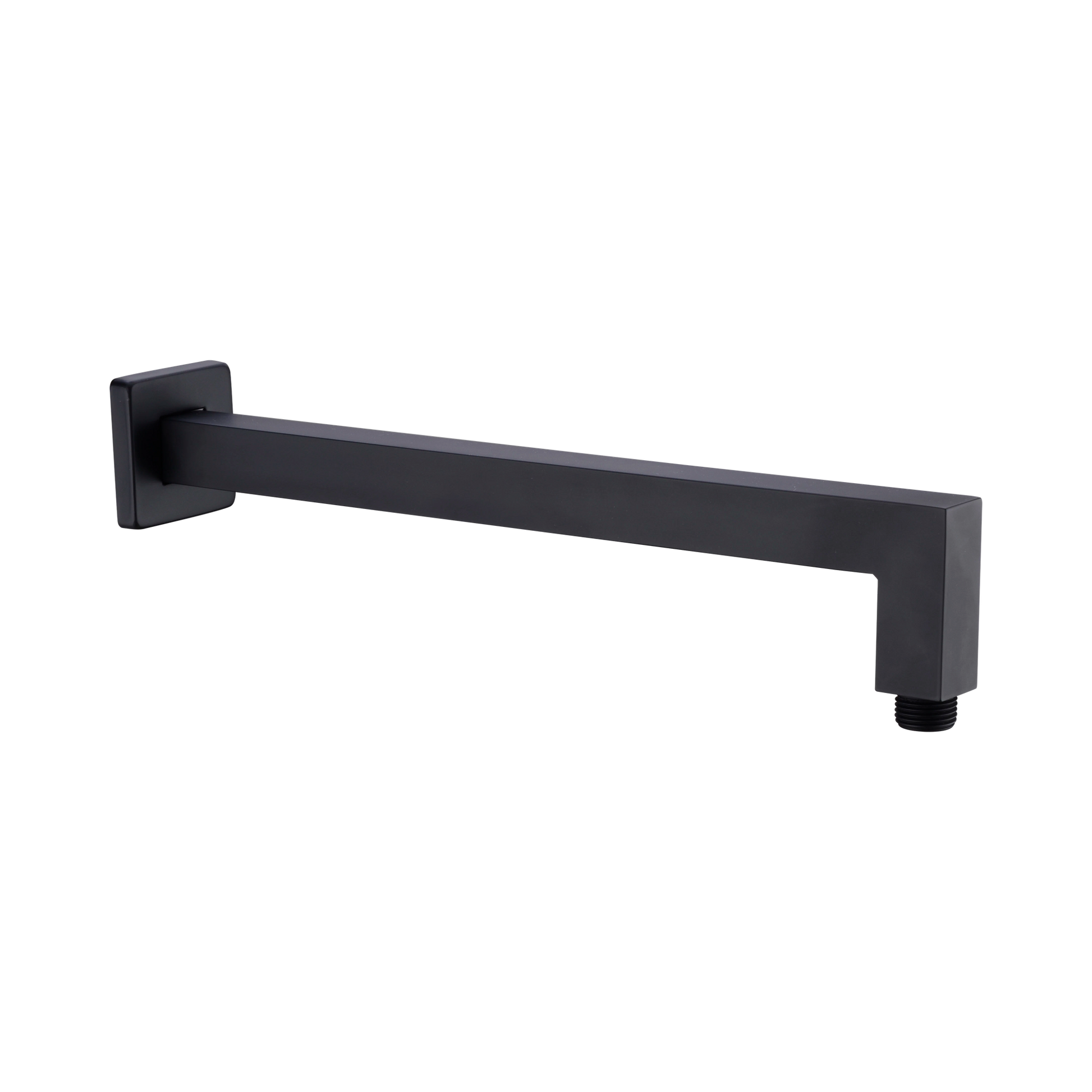 Nero Square Shower Arm, Matte Black