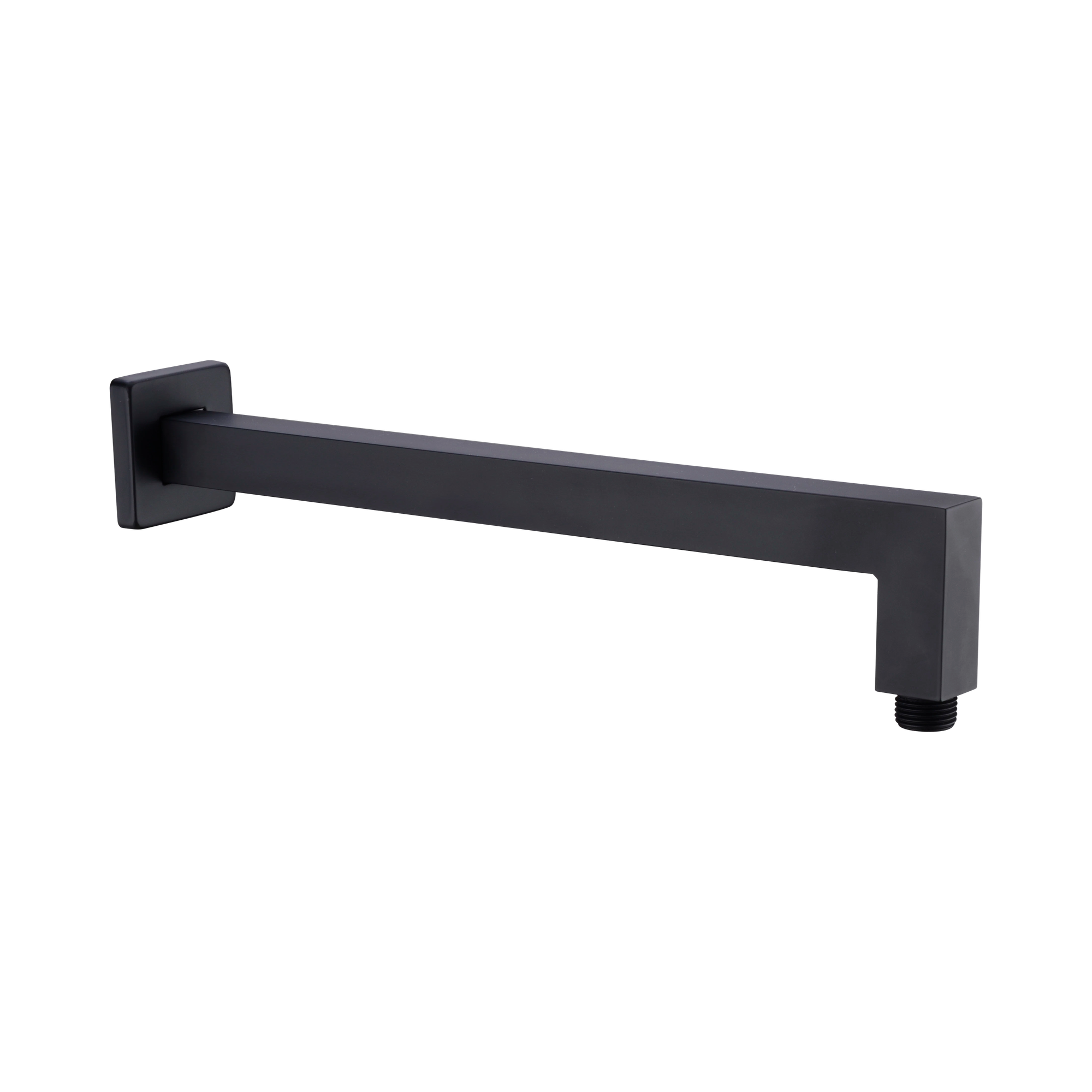 Nero Square Shower Arm, Matte Black