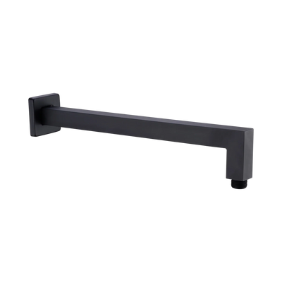 Nero Square Shower Arm, Matte Black