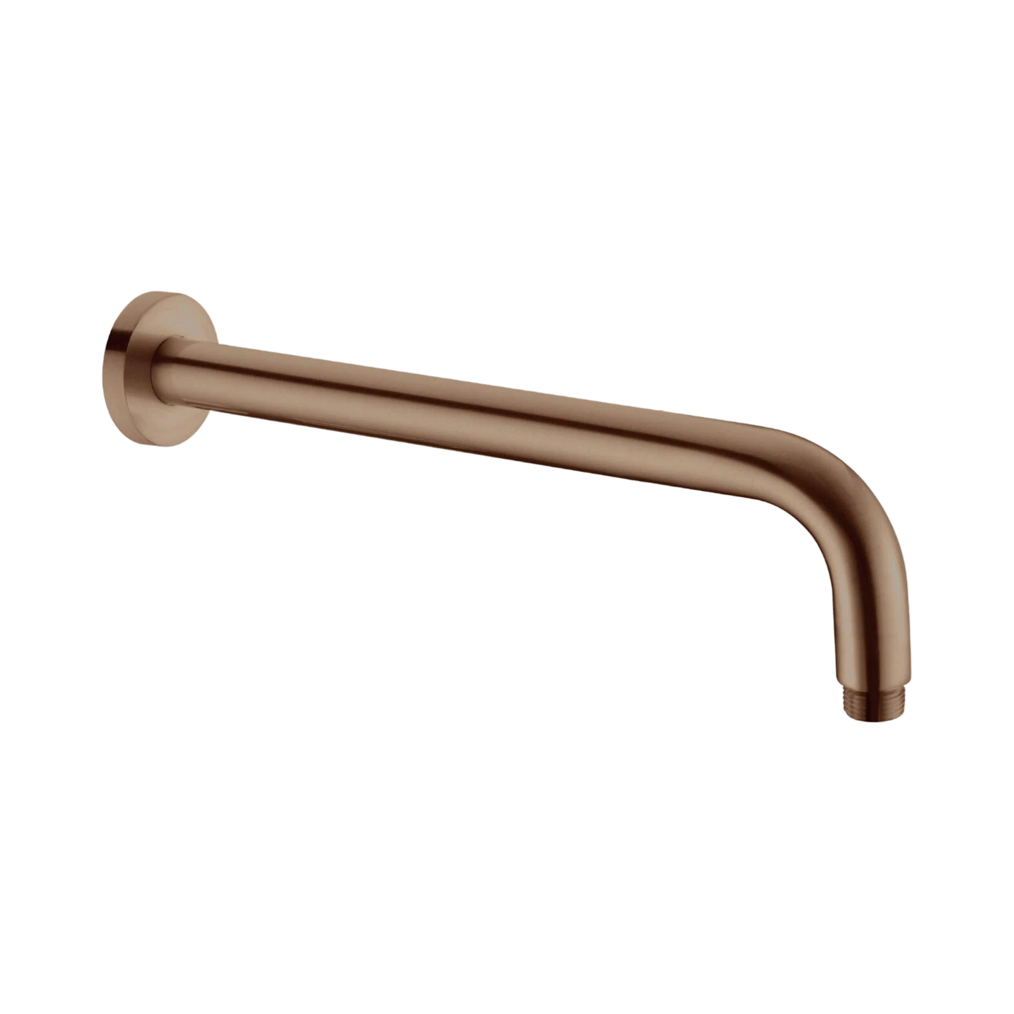Nero Round Shower Arm 500mm Length, Brushed Bronze