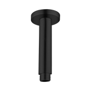 Nero Round Ceiling Arm 100mm Length, Matte Black