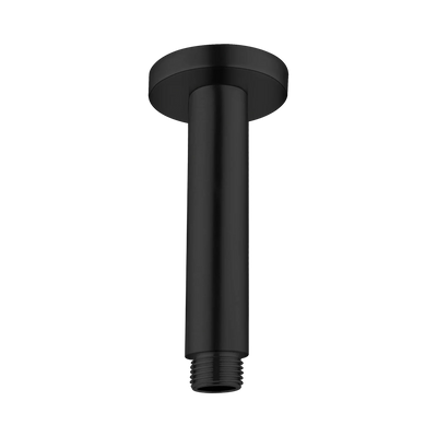 Nero Round Ceiling Arm 100mm Length, Matte Black