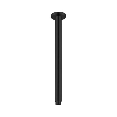 Nero Round Ceiling Arm 300mm Length, Matte Black