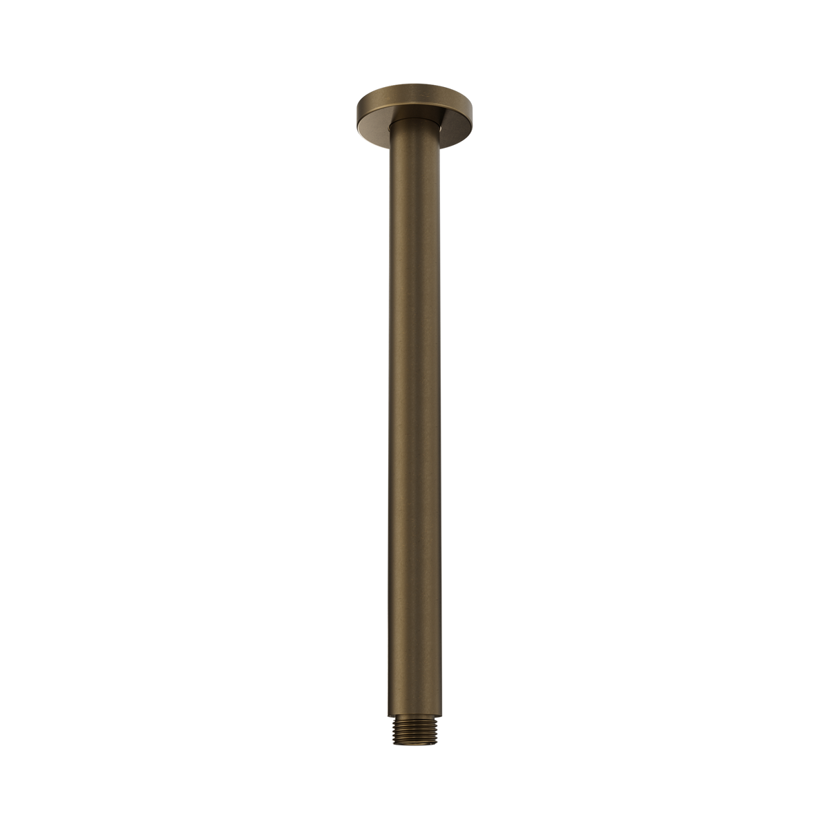 Nero Round Ceiling Arm 300mm Length, Tumbled Antique Brass