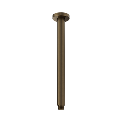 Nero Round Ceiling Arm 300mm Length, Tumbled Antique Brass