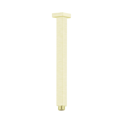 Nero Square Ceiling Arm 300mm Length, Brushed Gold