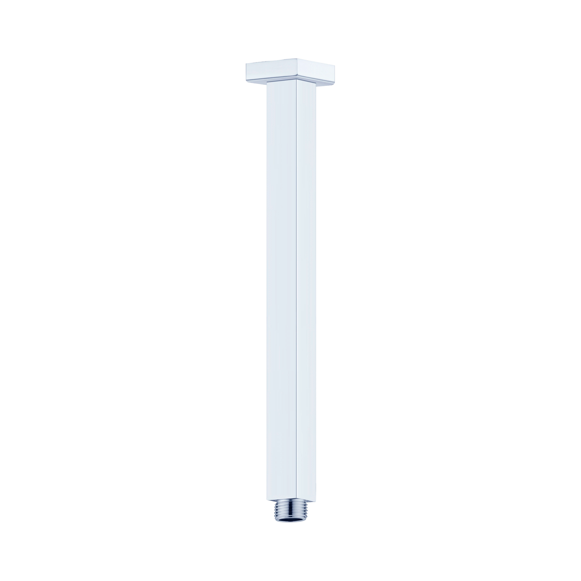 Nero Square Ceiling Arm 300mm Length, Chrome