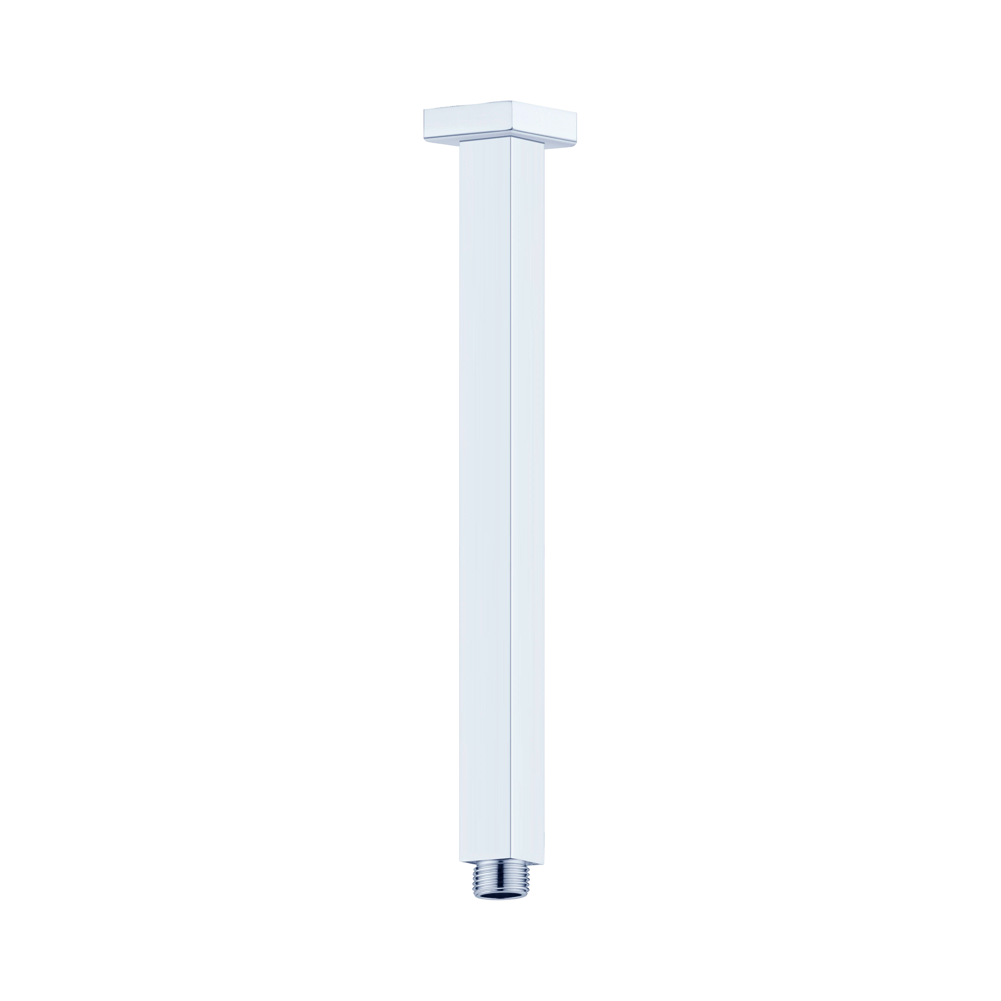 Nero Square Ceiling Arm 300mm Length, Chrome
