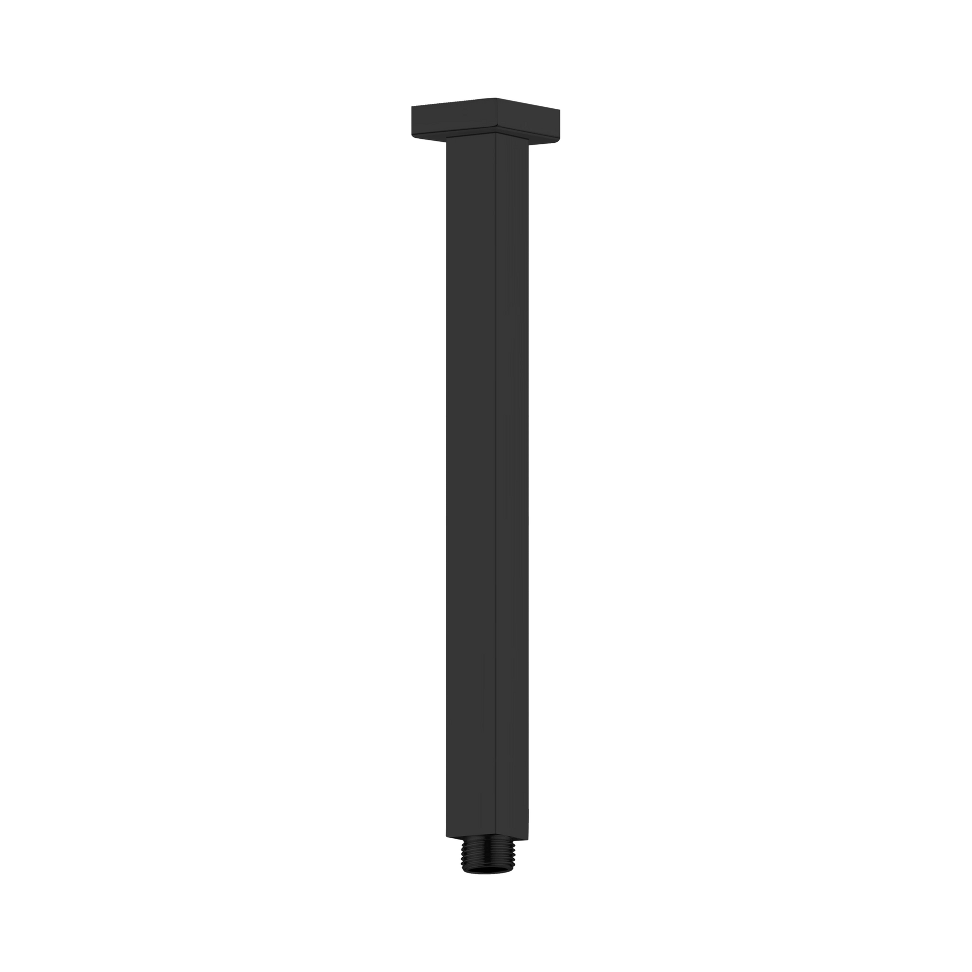 Nero Square Ceiling Arm 300mm Length, Matte Black