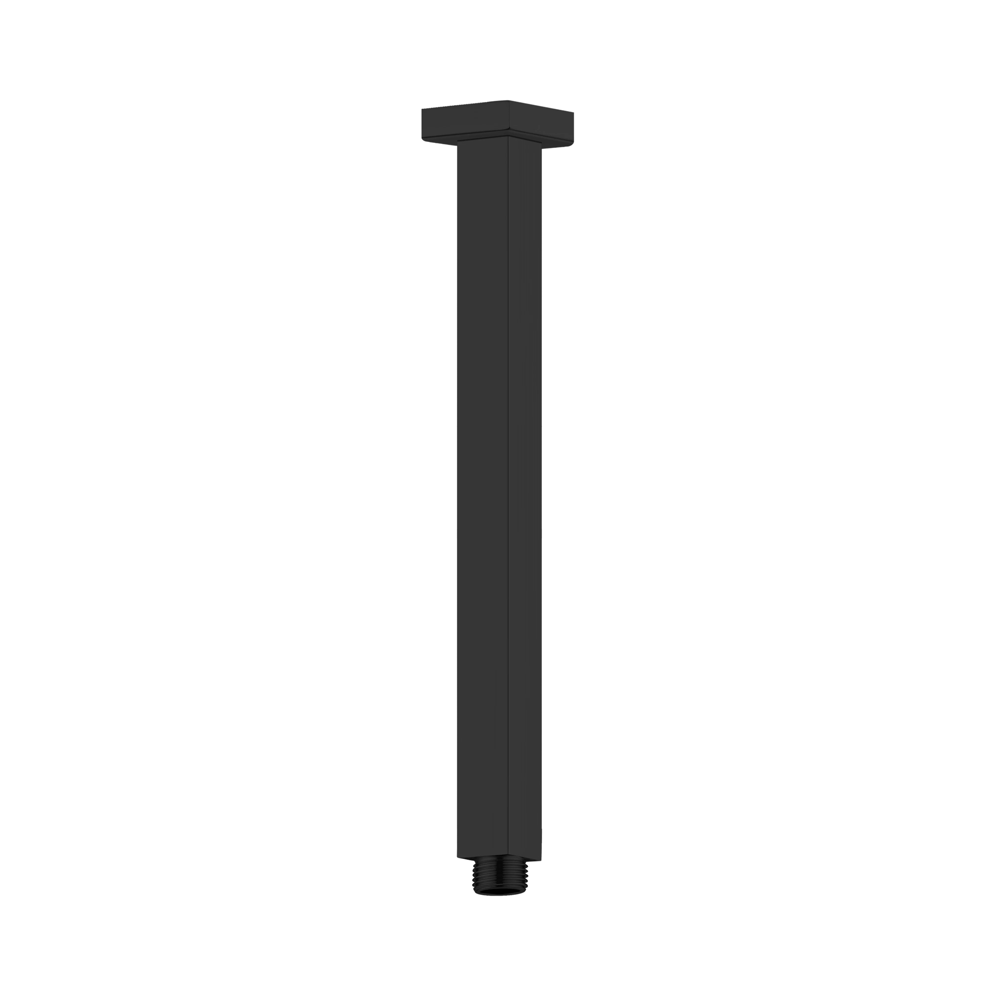 Nero Square Ceiling Arm 450mm Length, Matte Black