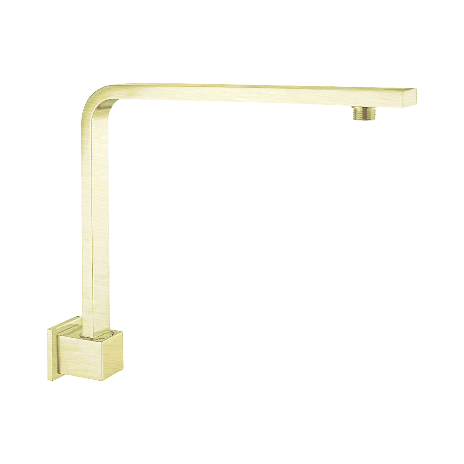 Nero Square Swivel Shower Arm, Brushed Gold