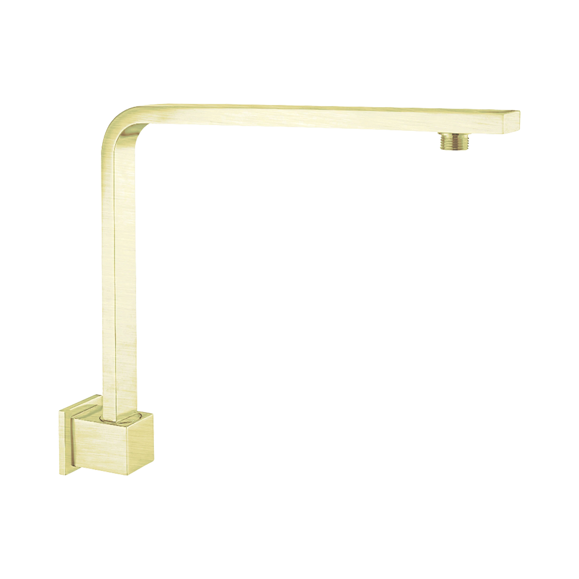Nero Square Swivel Shower Arm, Brushed Gold