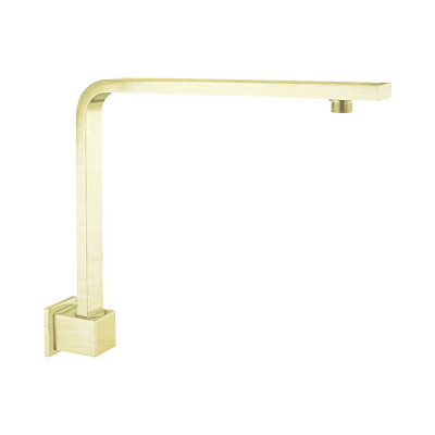 Nero Square Swivel Shower Arm, Brushed Gold