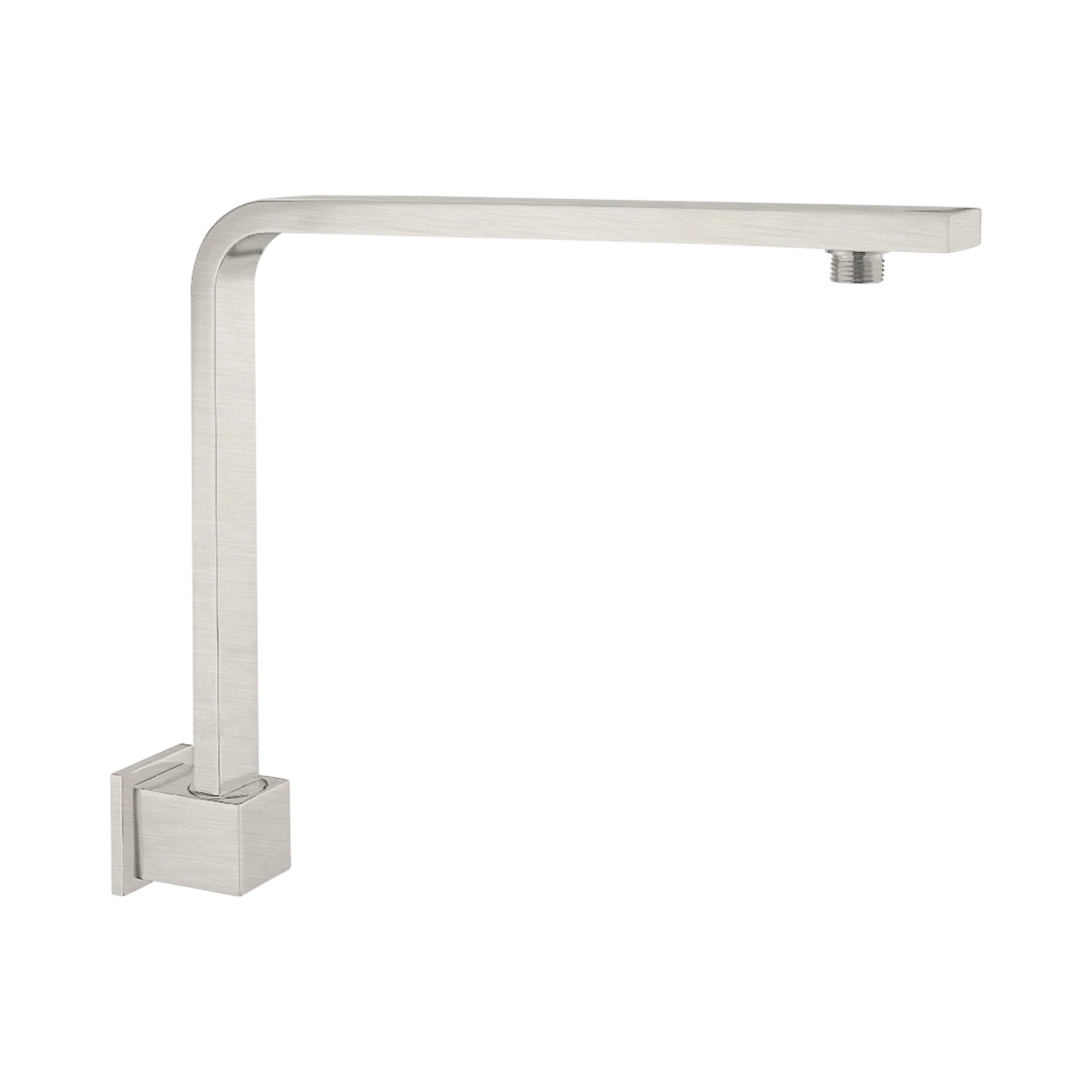 Nero Square Swivel Shower Arm, Brushed Nickel