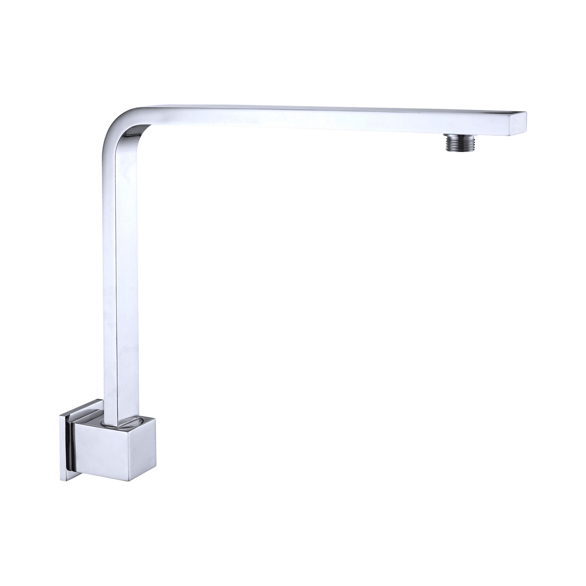 Nero Square Swivel Shower Arm, Chrome