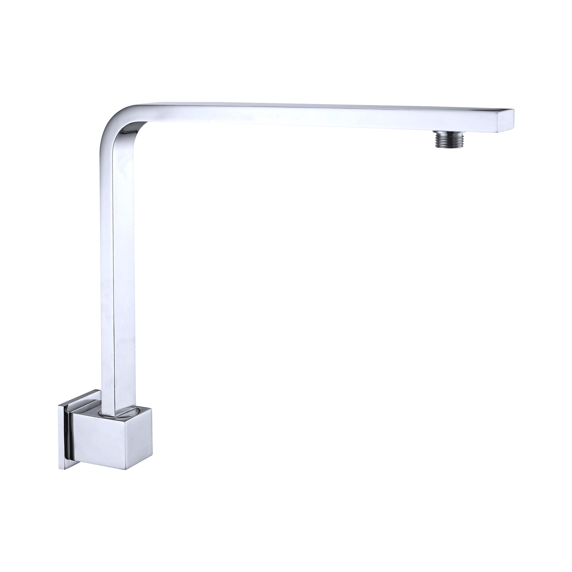 Nero Square Swivel Shower Arm, Chrome