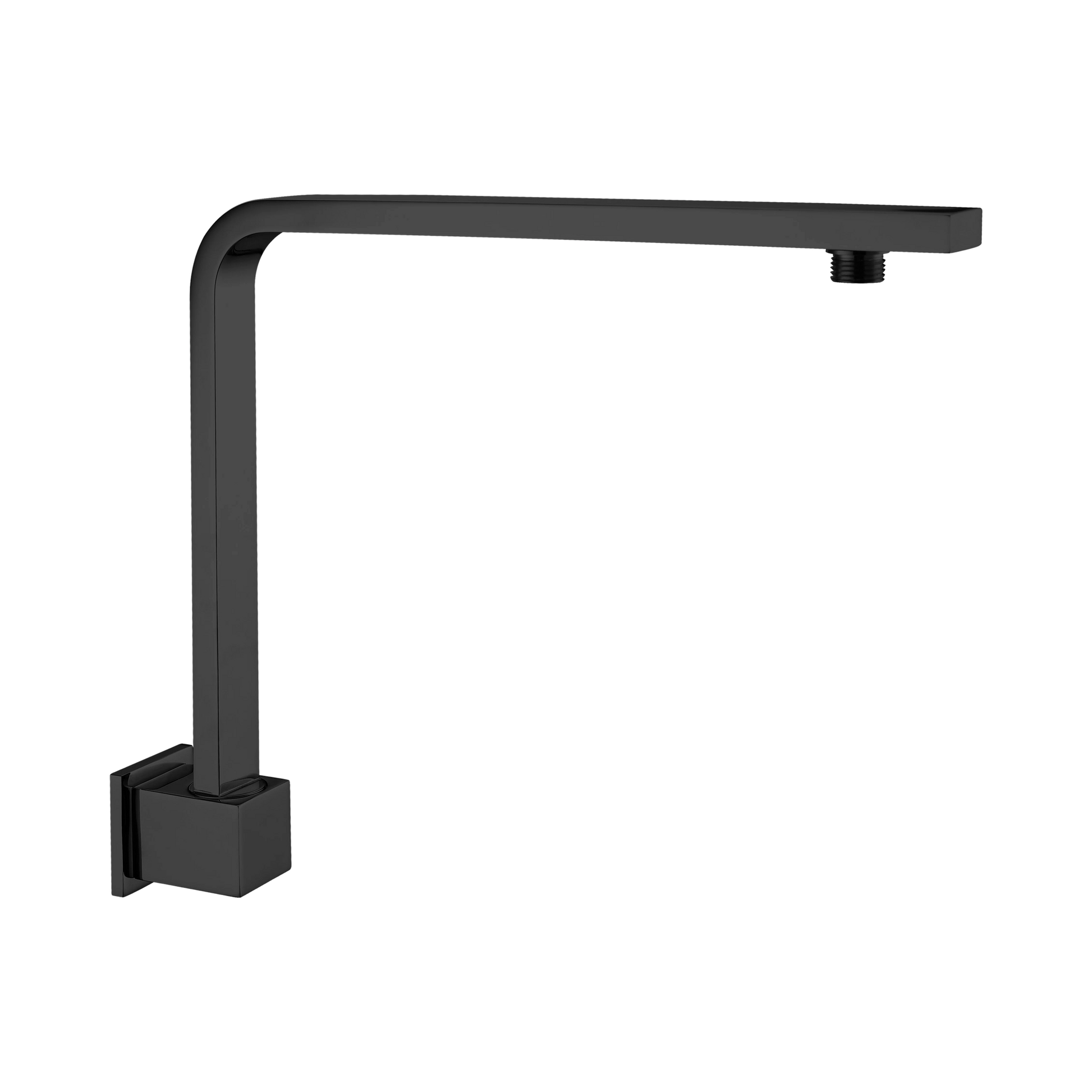 Nero Square Swivel Shower Arm, Matte Black