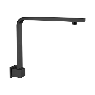 Nero Square Swivel Shower Arm, Matte Black