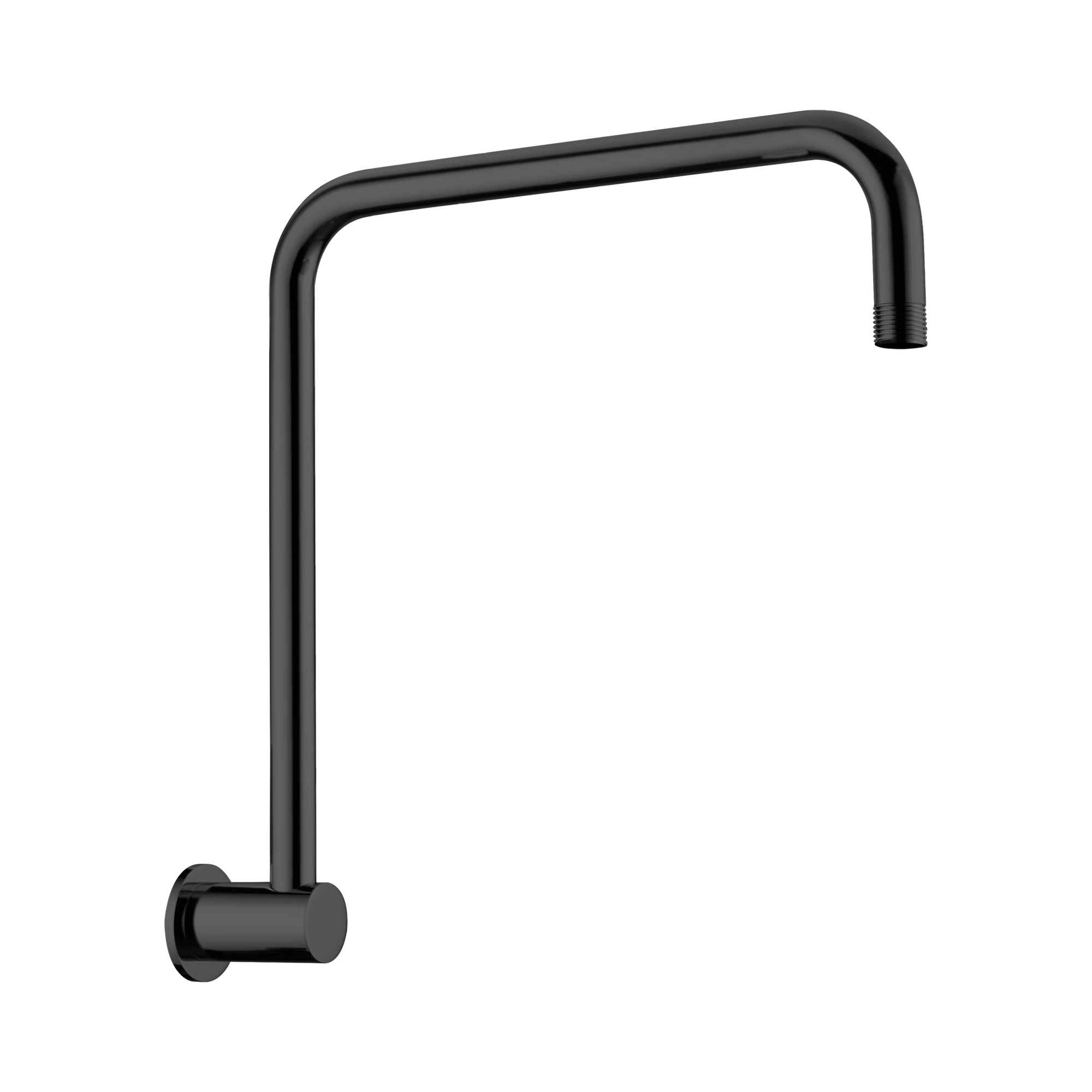Nero Round Swivel Shower Arm, Matte Black