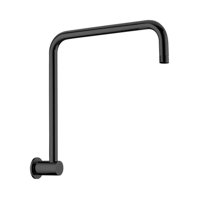 Nero Round Swivel Shower Arm, Matte Black