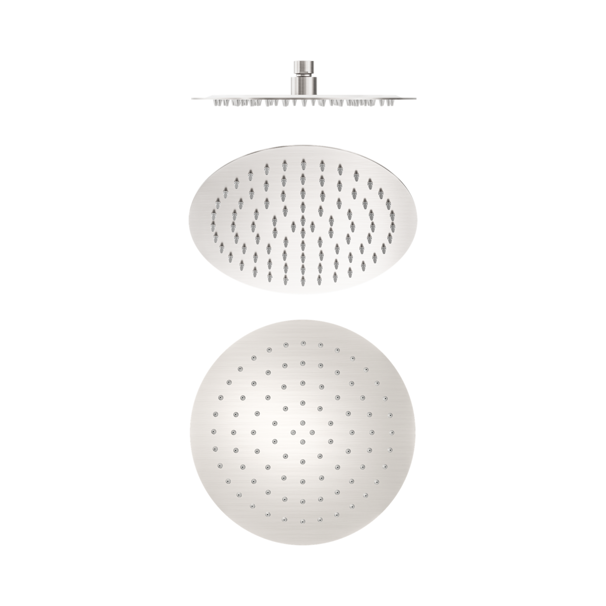 Nero 250mm Round Stainless Steel Shower Head 4 Star Rating, Brushed Nickel