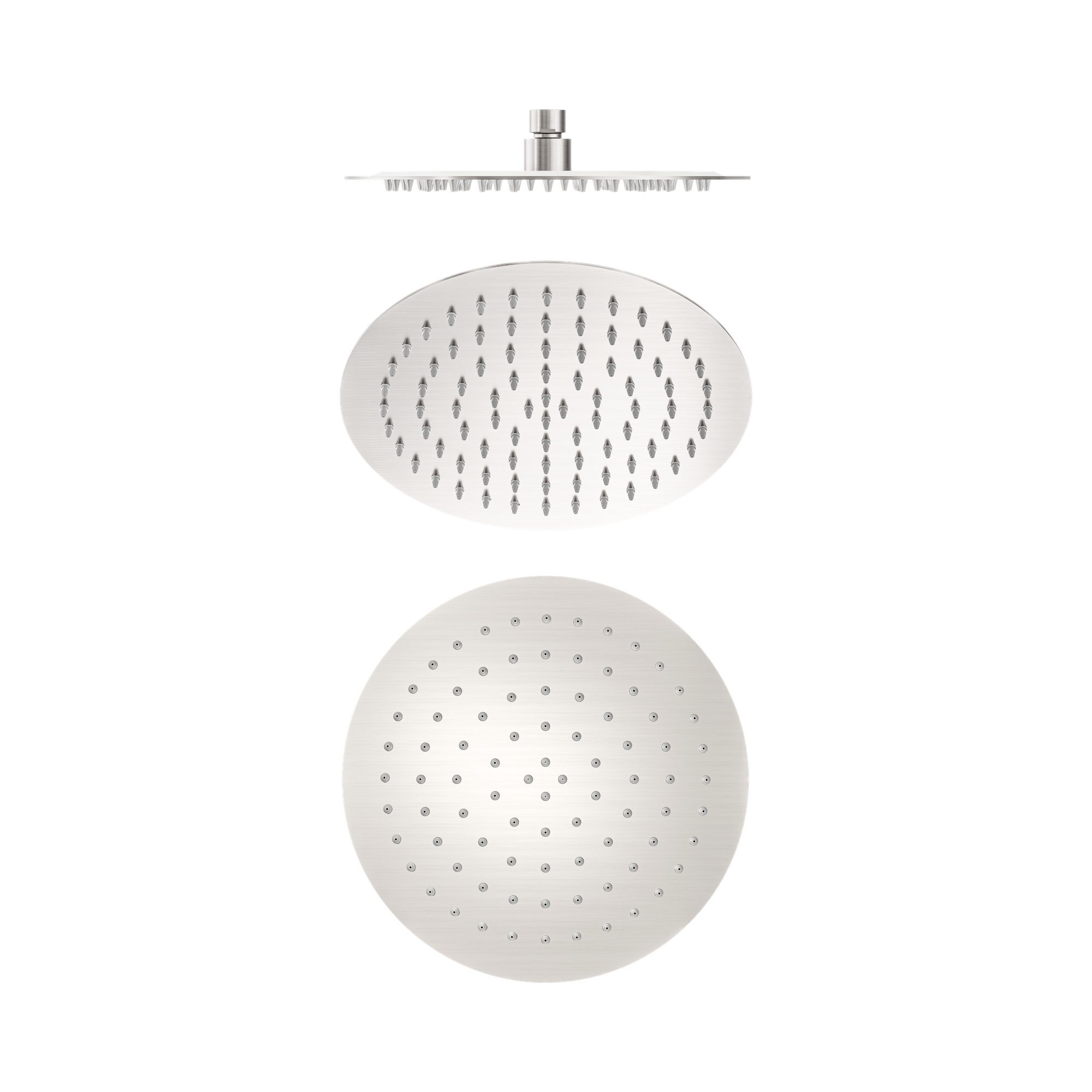 Nero 250mm Round Stainless Steel Shower Head 4 Star Rating, Brushed Nickel