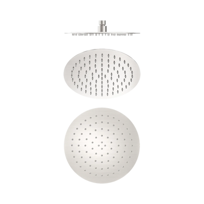 Nero 250mm Round Stainless Steel Shower Head 4 Star Rating, Brushed Nickel