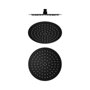 Nero 250mm Round Stainless Steel Shower Head 4 Star Rating, Matte Black