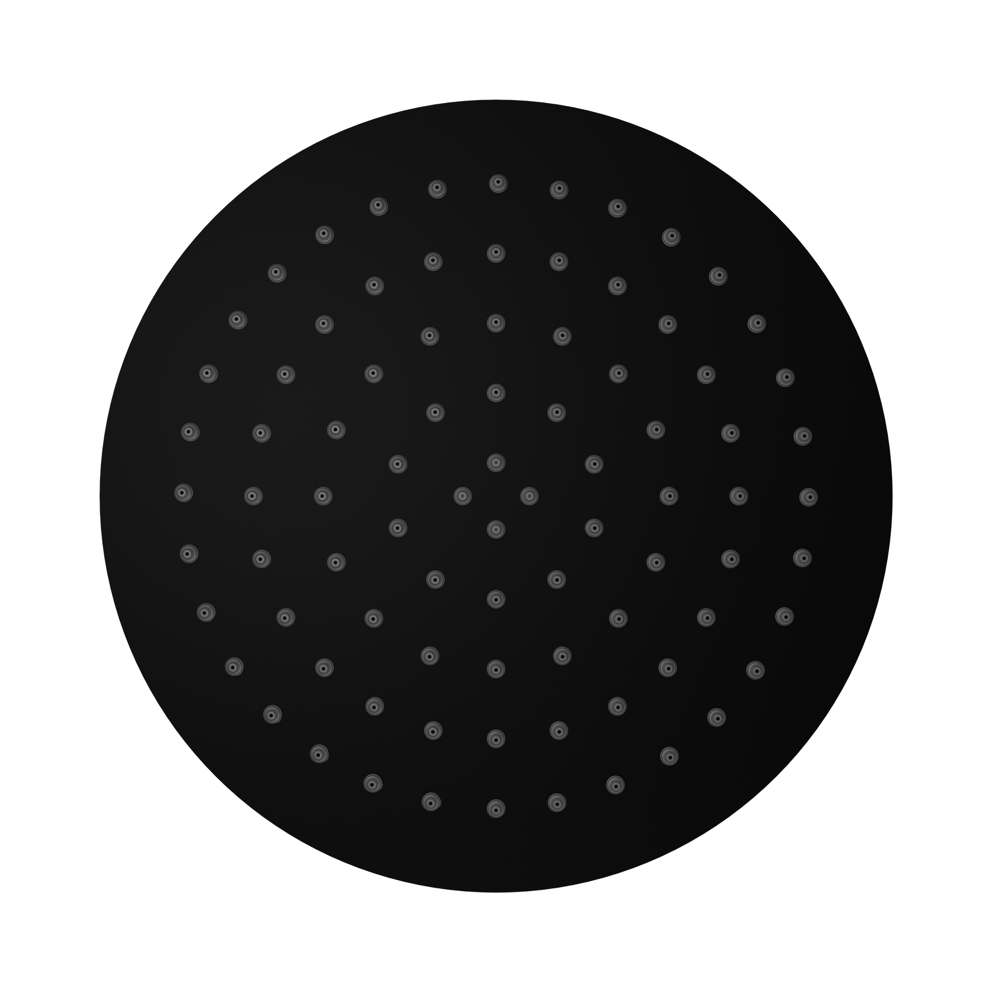 Nero 250mm Round Stainless Steel Shower Head 4 Star Rating, Matte Black