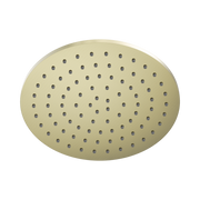 Nero 250mm Round Metal Shower Head II, Brushed Gold