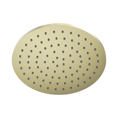 Nero 250mm Round Metal Shower Head II, Brushed Gold