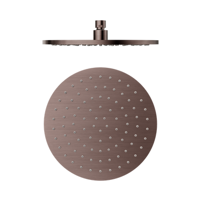 Nero 250mm Round Metal Shower Head II, Brushed Bronze