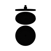Nero Opal 250mm Shower Head, Matte Black