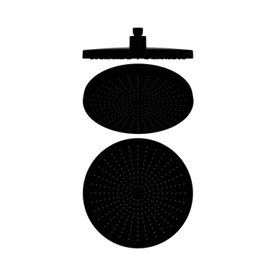 Nero Opal 250mm Shower Head, Matte Black